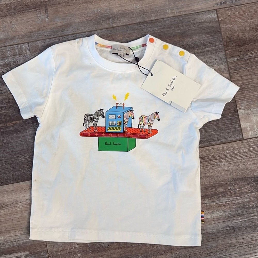 Paul Smith Baby 100% Cotton zebra tee NEW